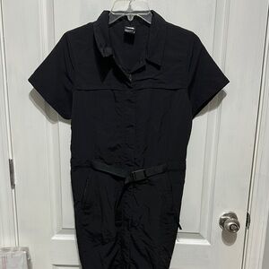 Black Short Sleeve Jumpsuit